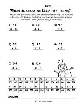 Christmas Math Worksheets Grade 3 - Brent Acosta's Math Worksheets