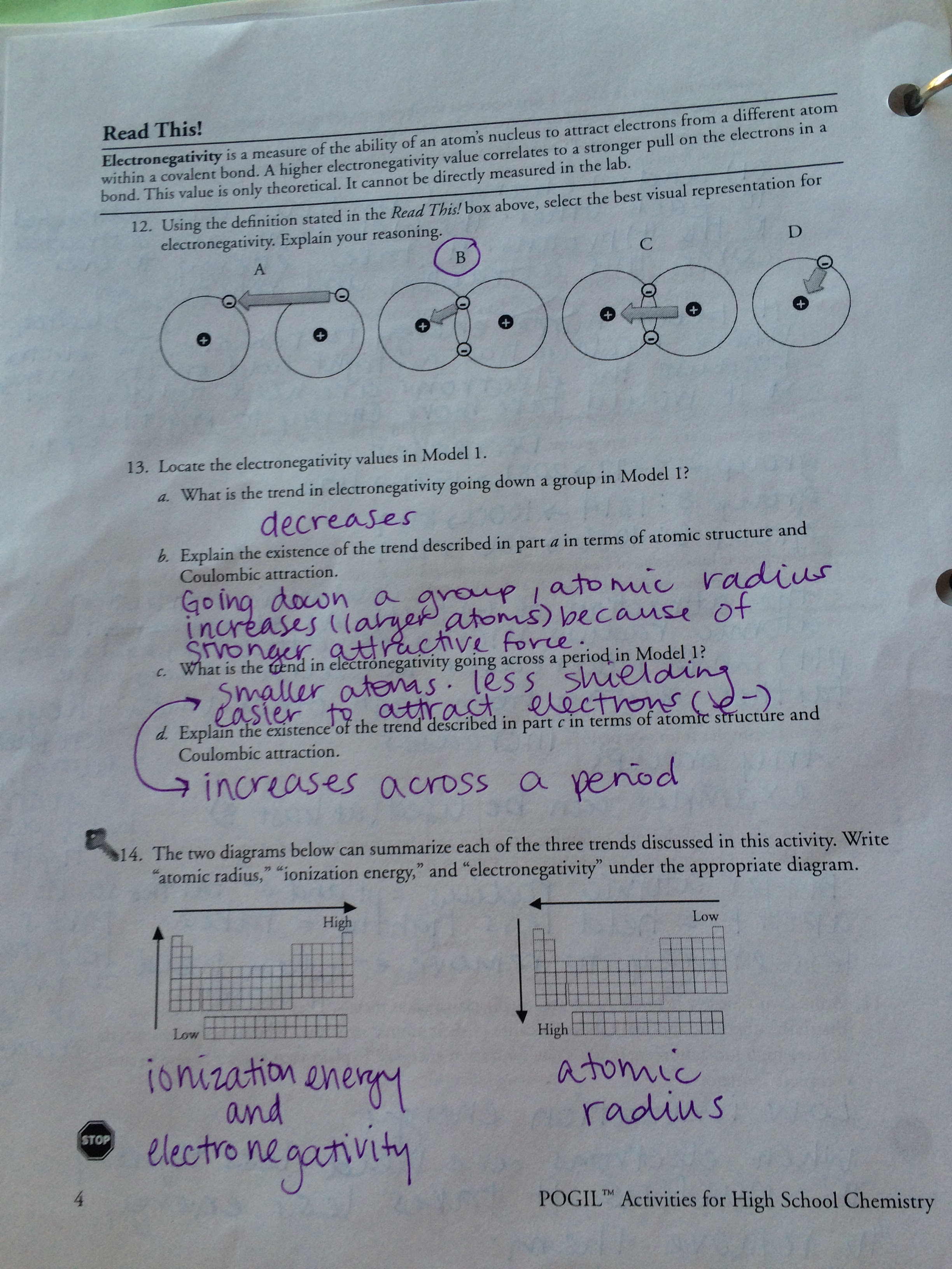 Ionization Energy Trend Worksheet - Amashusho ~ Images Within Periodic Trends Worksheet Answer Key