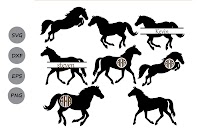 Download Horse Svg Files Horse Monogram Horse Clipart Horse Silhouette Svg Design Free Svg Download Cricut And Silhouette Cut Files PSD Mockup Templates