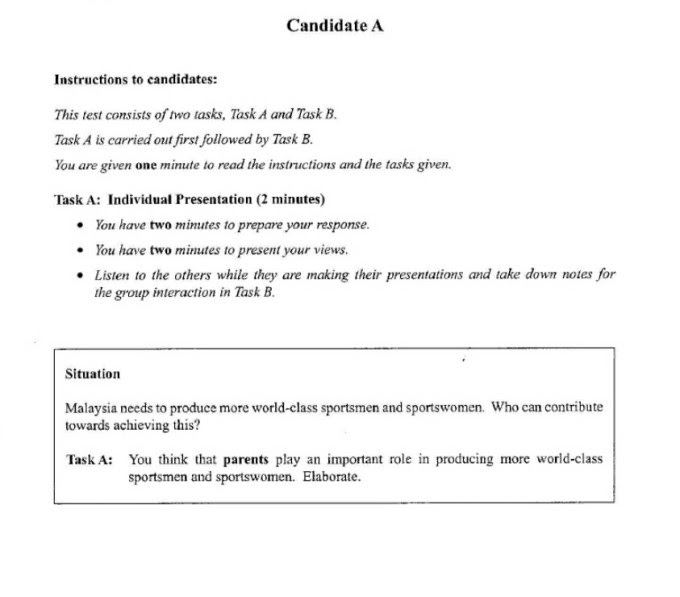 Contoh Soalan Muet Writing 2019 - Tersoal m