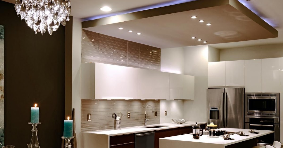 drop ceiling kitchen lighting idea