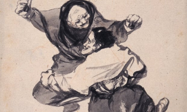 'Mirth', one of the 22 drawings in The Witches and Old Women Album, at the Courtauld in 2015.