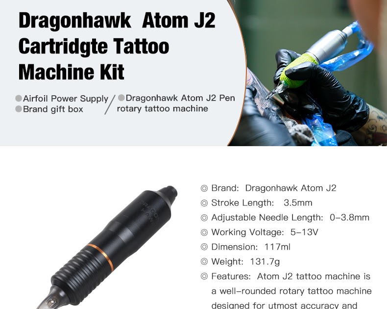 Dragonhawk Rotary Tattoo Machine Kit - wide 10