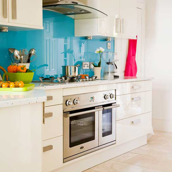 Blue glass kitchen splashback | Kitchens | Kitchens - Best of 2011 ...