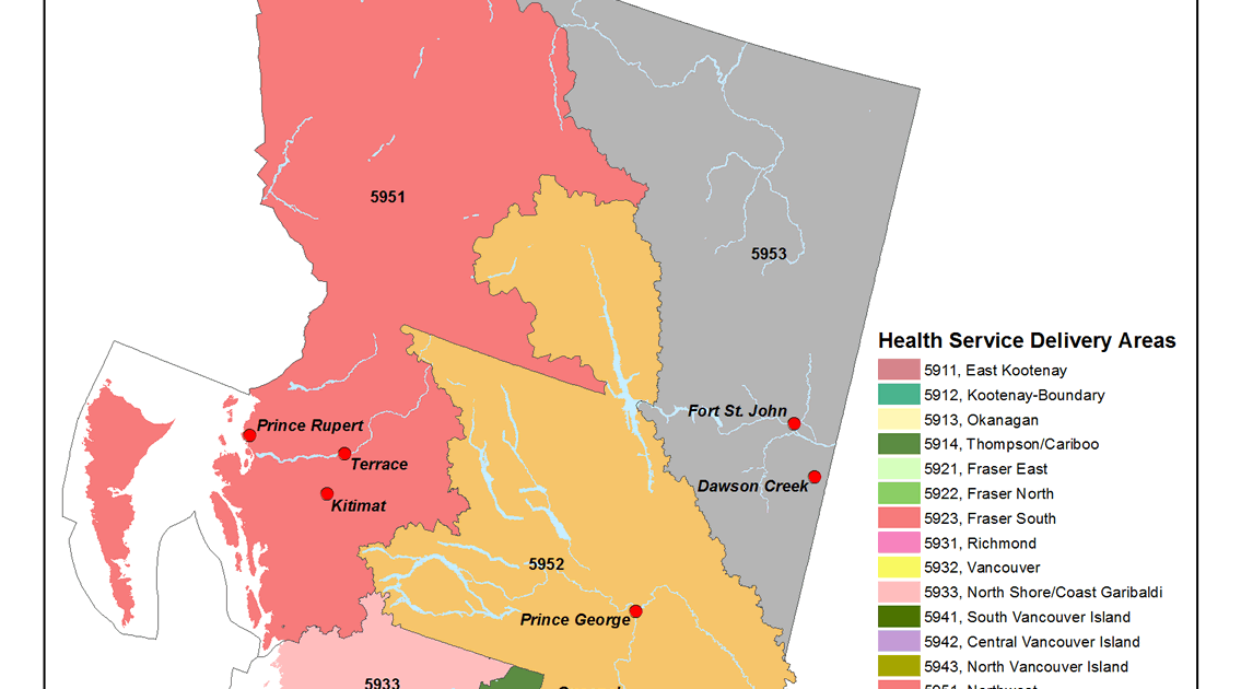 Map Of Bc Interior