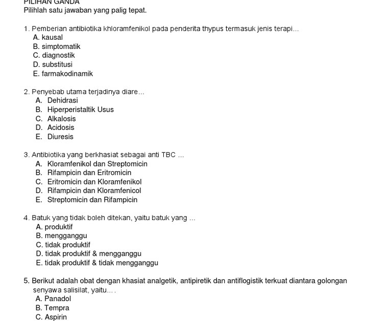 Contoh Soal Tes Kemampuan Bidang Pertanian Pdf