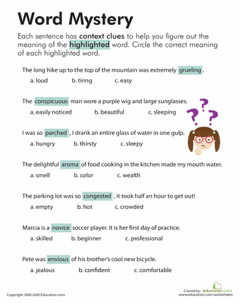 Context Clues Worksheets 2nd Grade - Blog Ahead