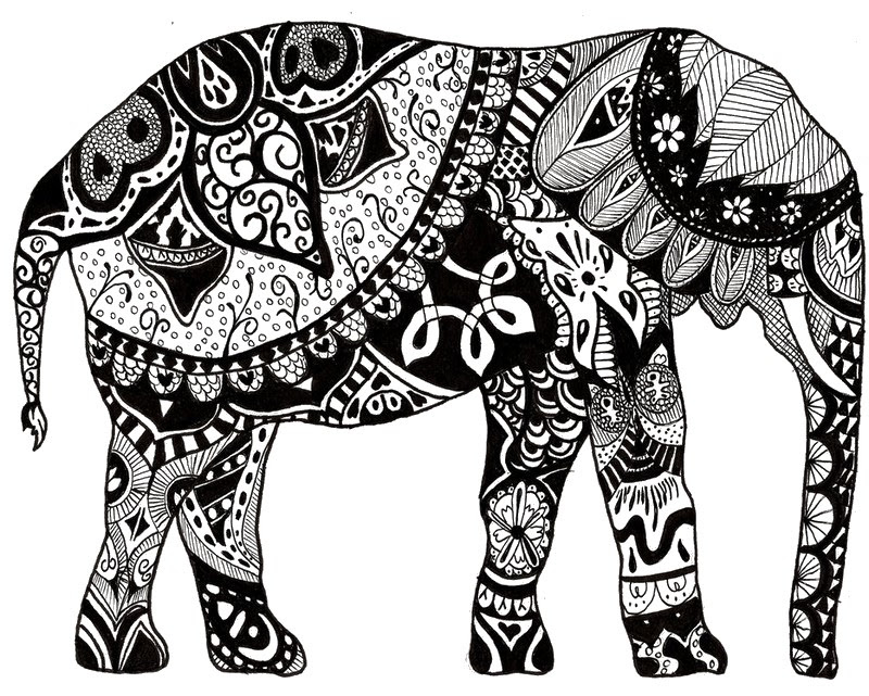 Malvorlagen Erwachsene Elefant