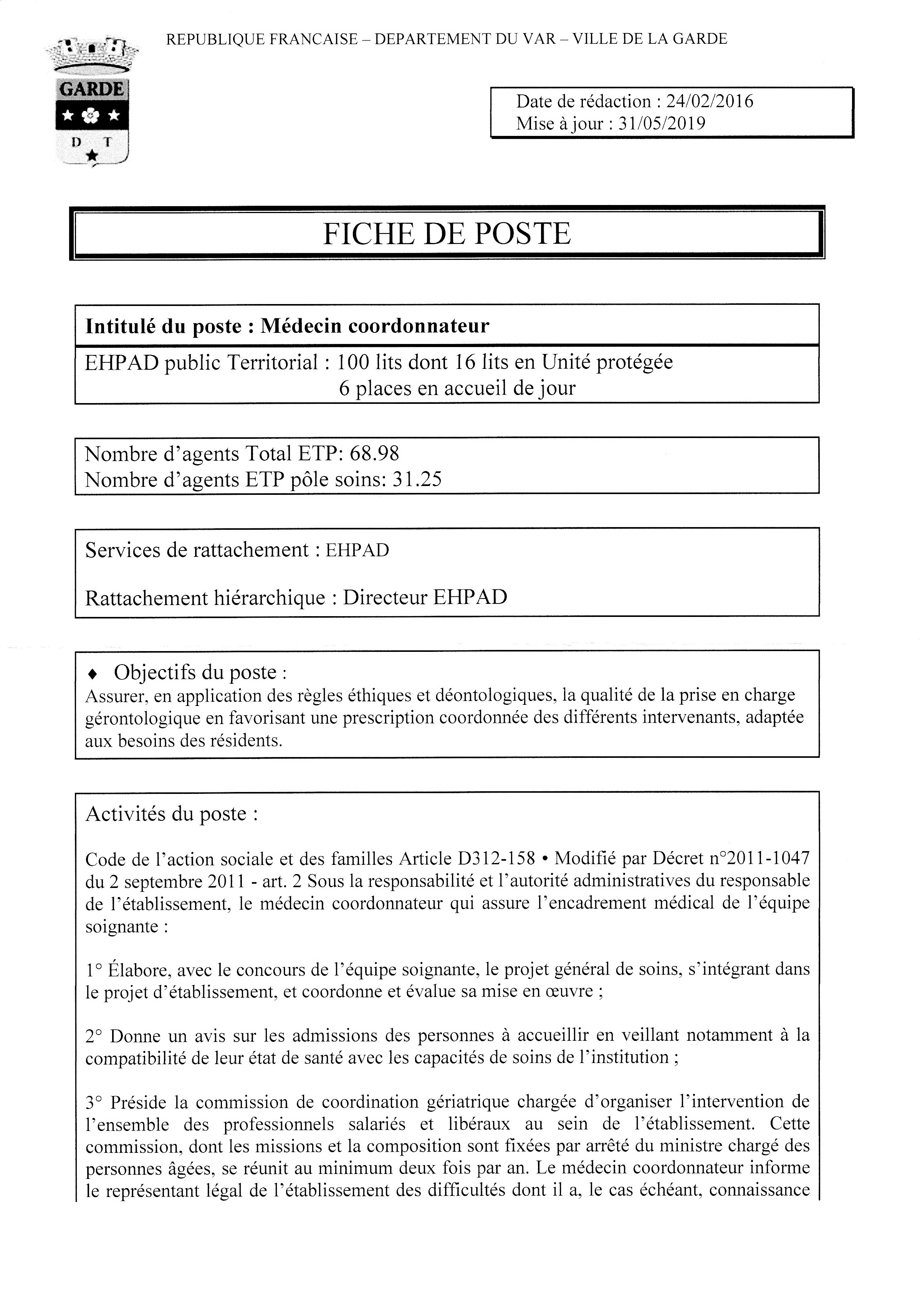 17+ Nouveau Fiche De Poste Directrice Adjointe Multi Accueil