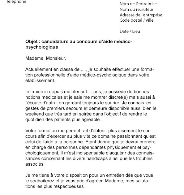 Lettre De Motivation Pour Moniteur educateur - Soalan w