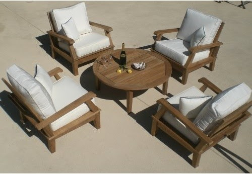 Royal Teak Miami Reclining Outdoor Lounge Chair - contemporary