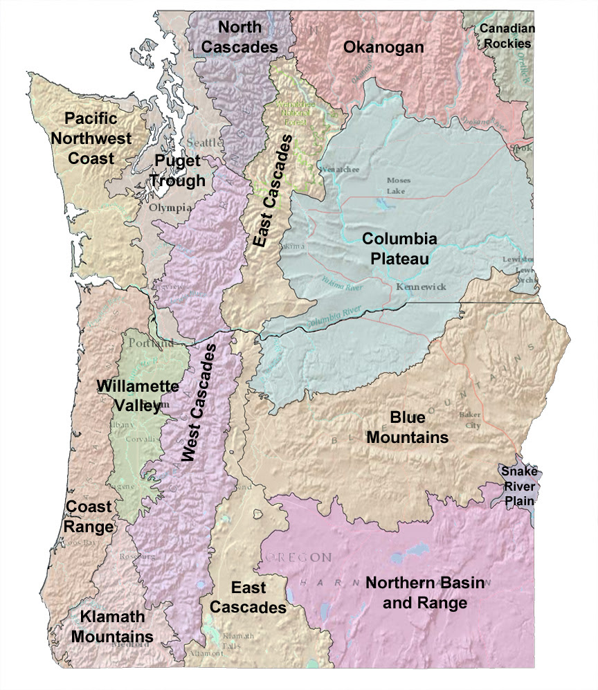 Oregon Washington Border Map