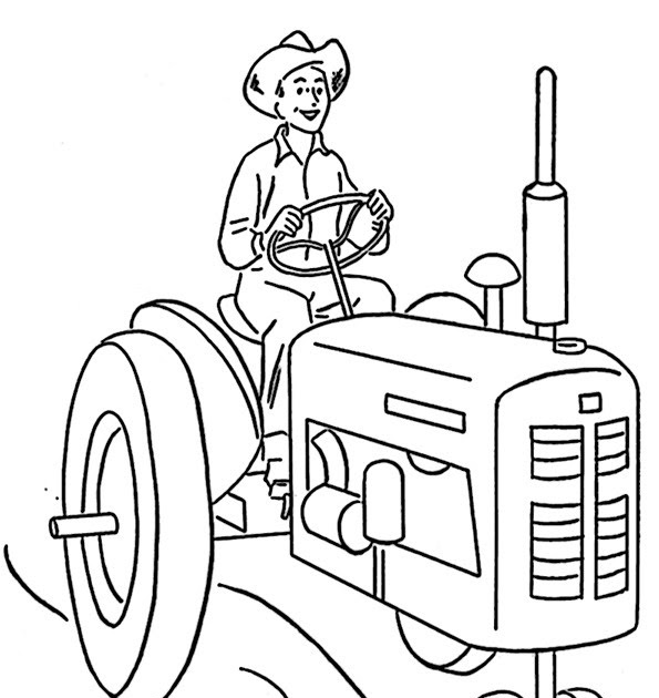 kostenlose ausmalbilder traktor mit anhänger  traktoren