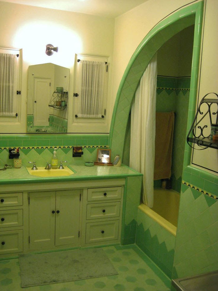 36 retro green bathroom tile ideas and pictures