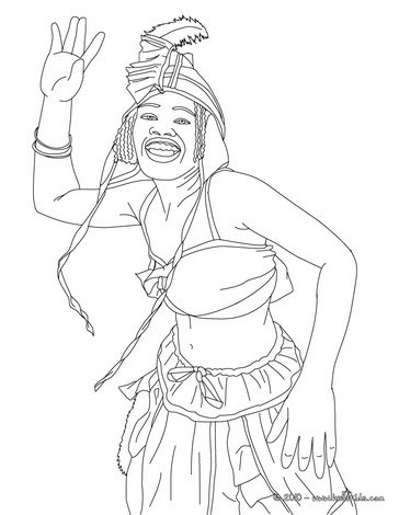 Samba Dancer Coloring Page - Blog Images