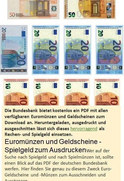 Geldscheine Zum Ausdrucken Kostenlos : Kostenlos werbefrei kinderleicht