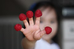 her favourite, raspberries