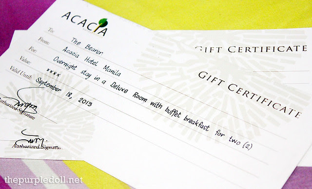 Overnight at Acacia Hotel Manila GC