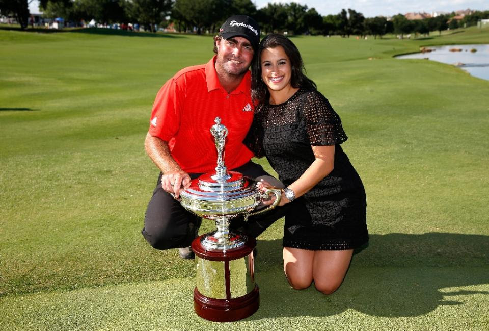 Steven and Amanda Bowditch with trophy
