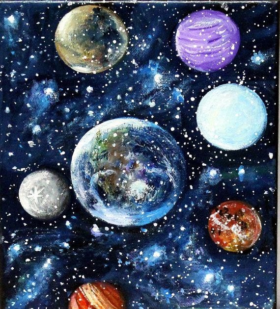 Planet Painting Simple - Painting Inspired