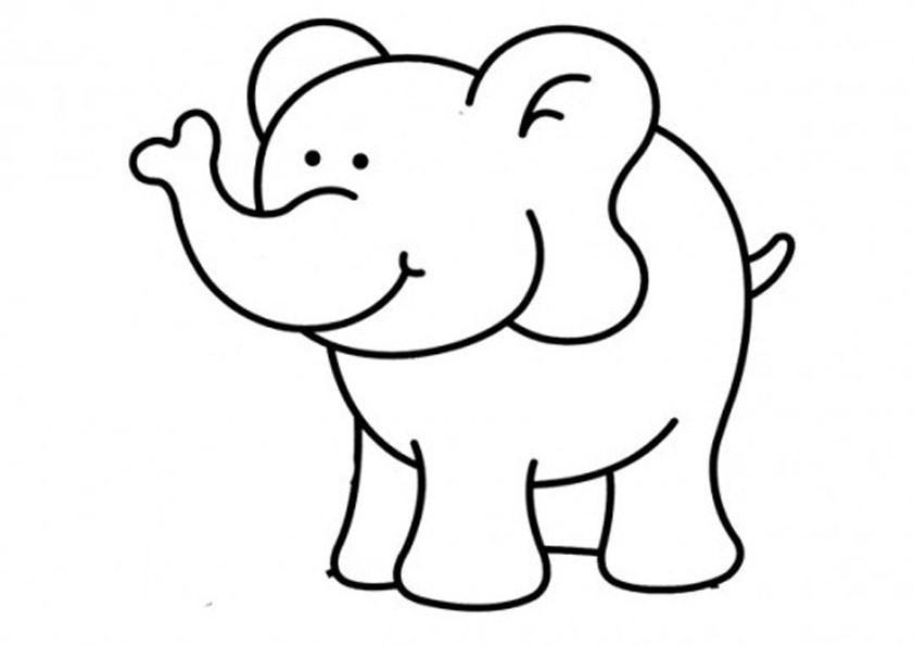 Ausmalbild Elefant