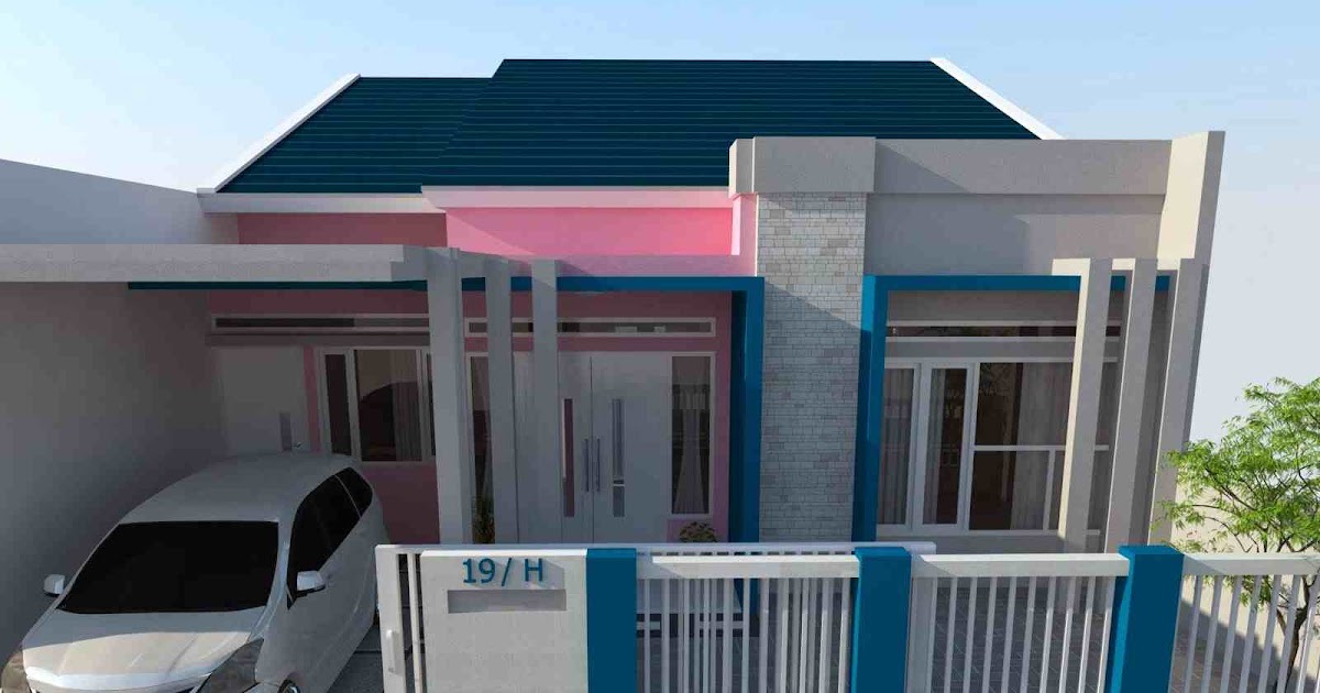 46 Rumah minimalis cat biru muda