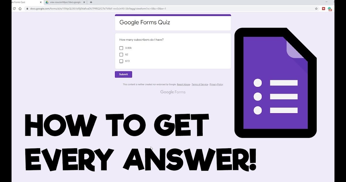 Google Forms Answer Key Hack