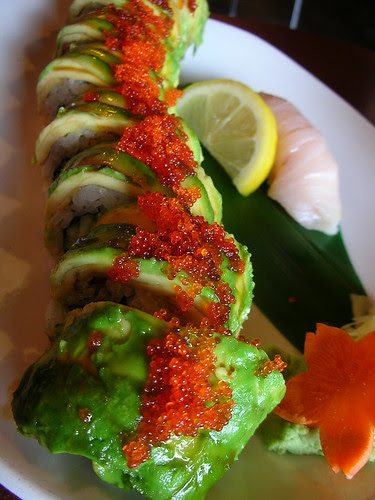 Kristen's lunch: caterpillar roll
