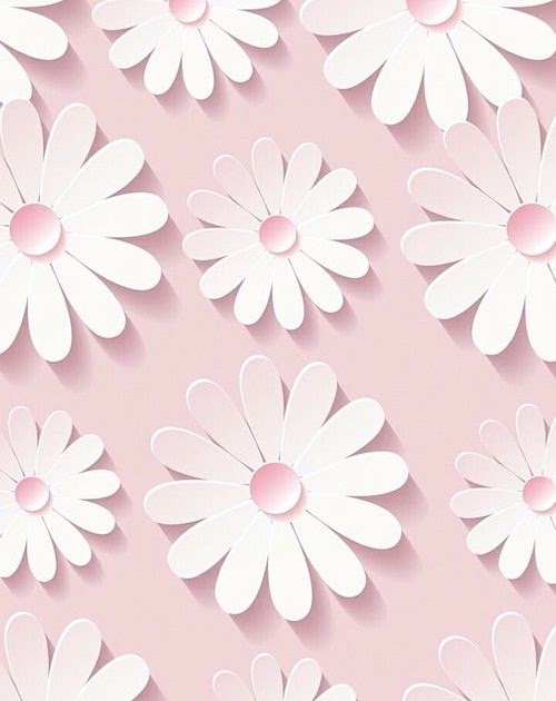 Pastel Pink Daisy Background - Miinullekko