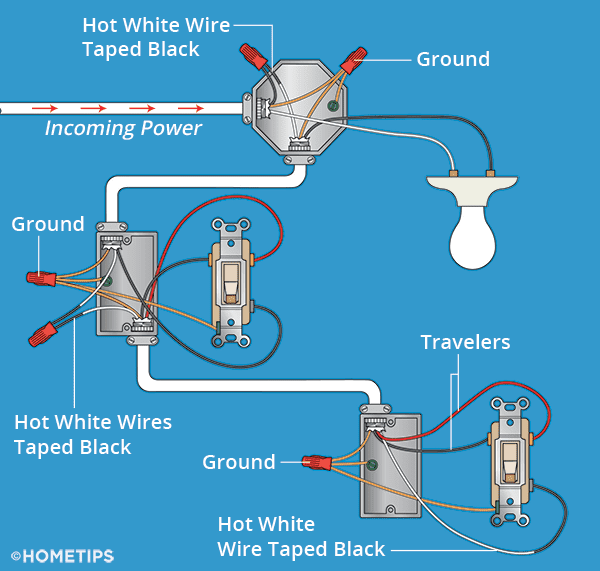Lighted 3 Way Switch Wiring Diagram : 3 Way Switch Wiring Diagram