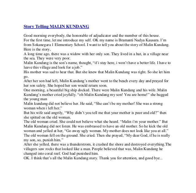 Teks Story Telling Singkat Pdf Journal