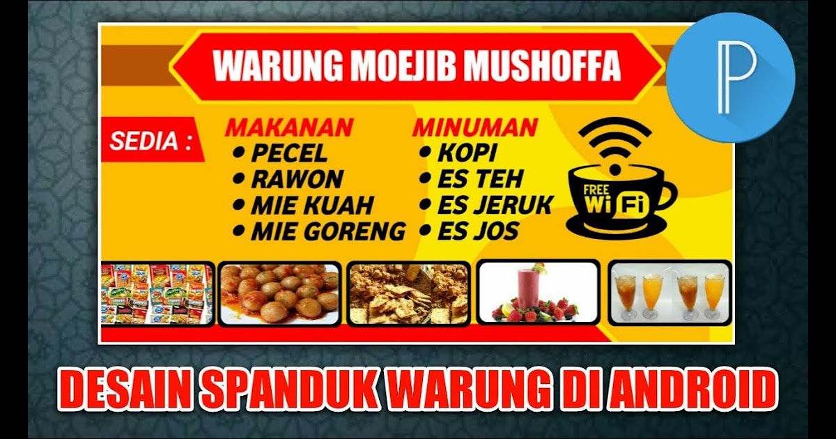 Banner Warung Kopi Wifi desain spanduk kreatif