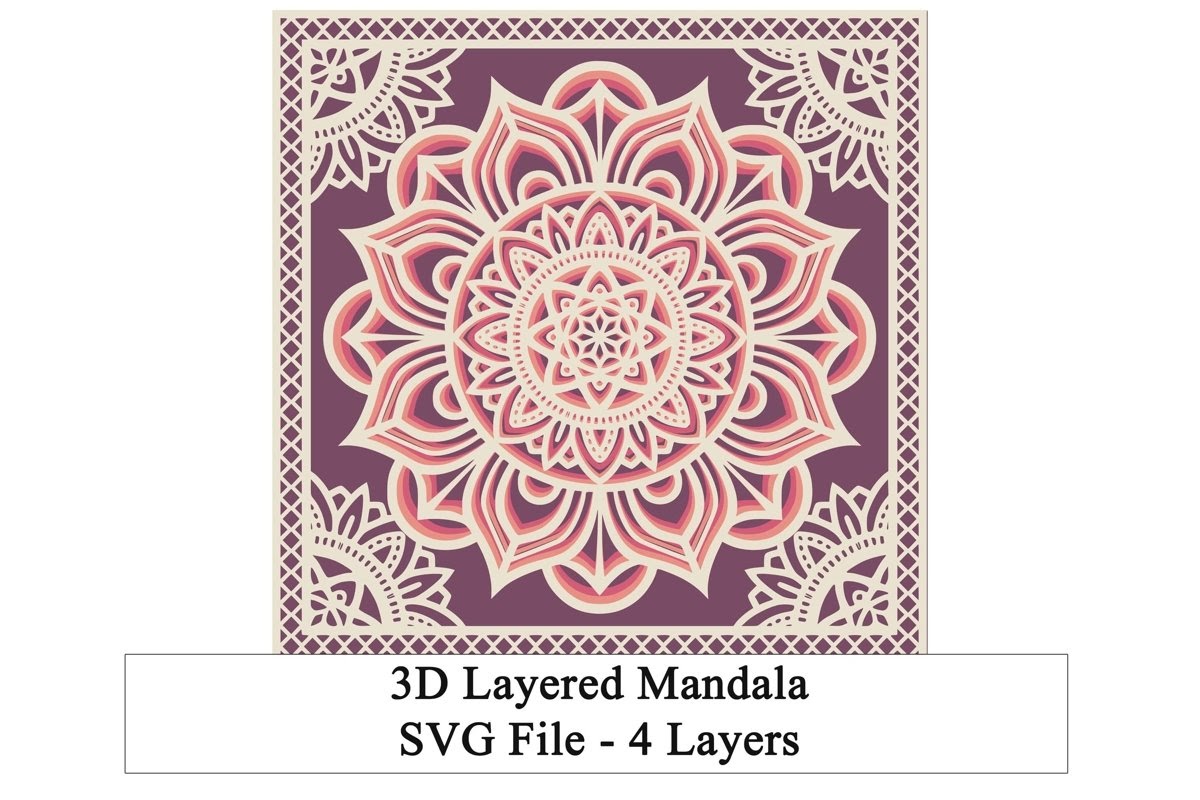 Download Free SVG Multi Layered 3D Mandala Layered Svg Files For ...