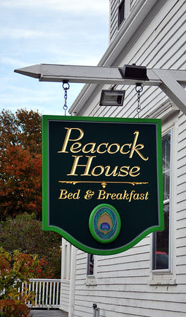 Signage for the Peacock House