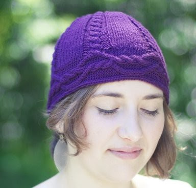 Interwoven unisex knitted cableknit hat cable band