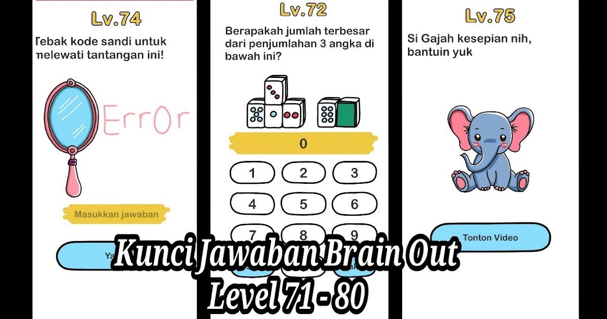 Kunci Jawaban Brain Out Buatlah Angka Terbesar