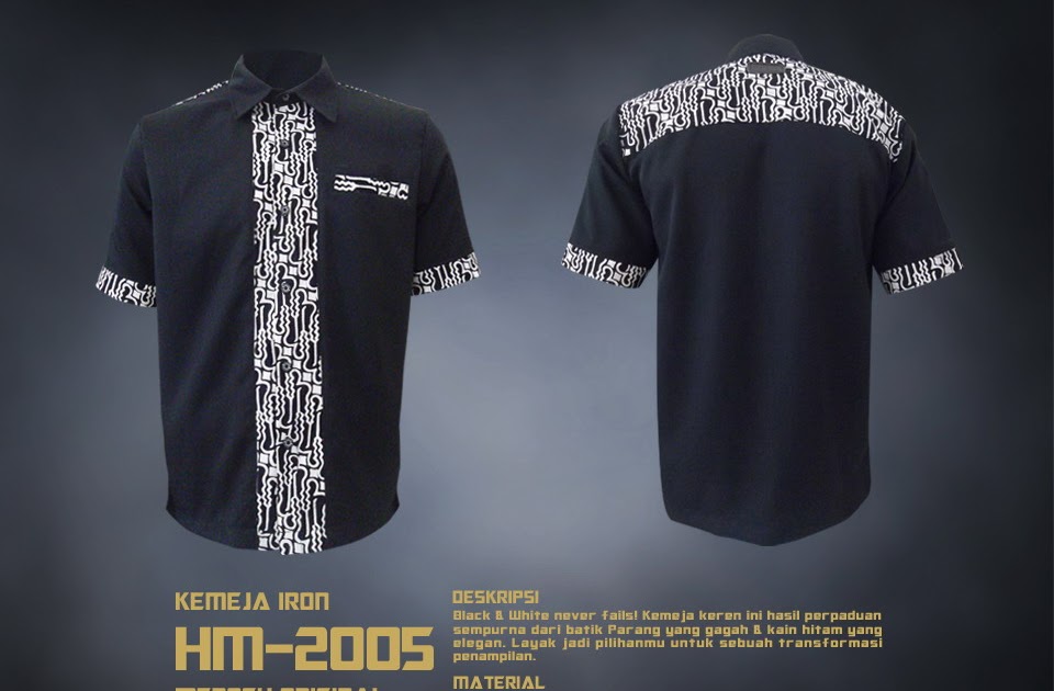 Desain Kemeja Batik Pria Kombinasi - Kumpulan Model Kemeja