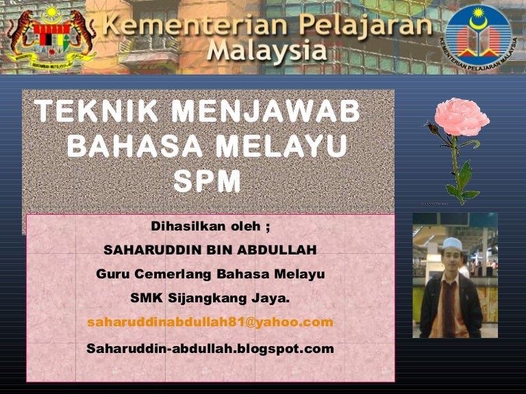 Teknik Menjawab Soalan Bahasa Melayu Tahun 6 - Moo Contoh