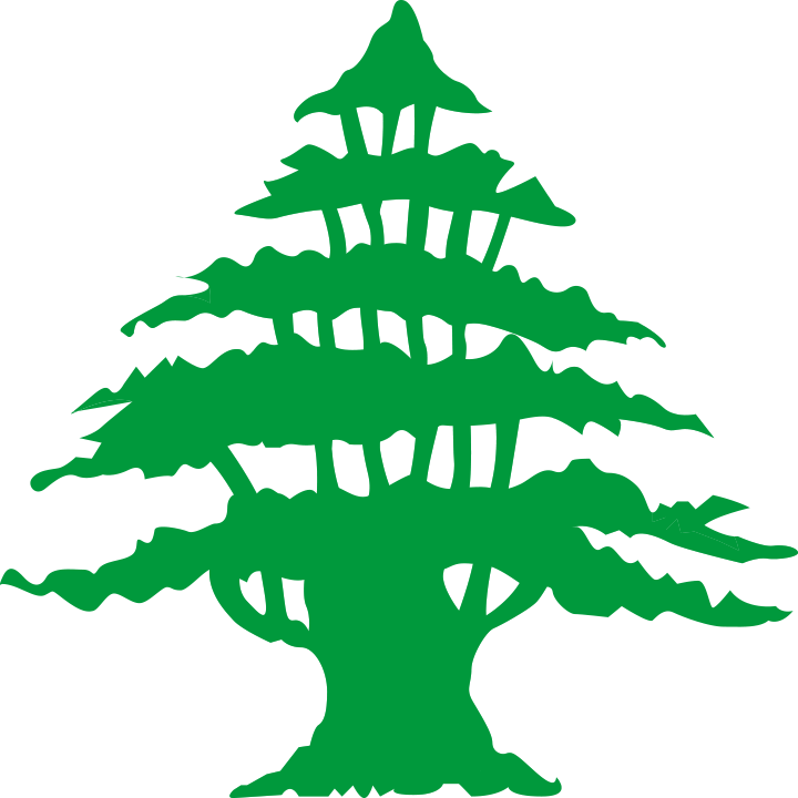 Lebanon Flag With Tree In Middle - bmp-city