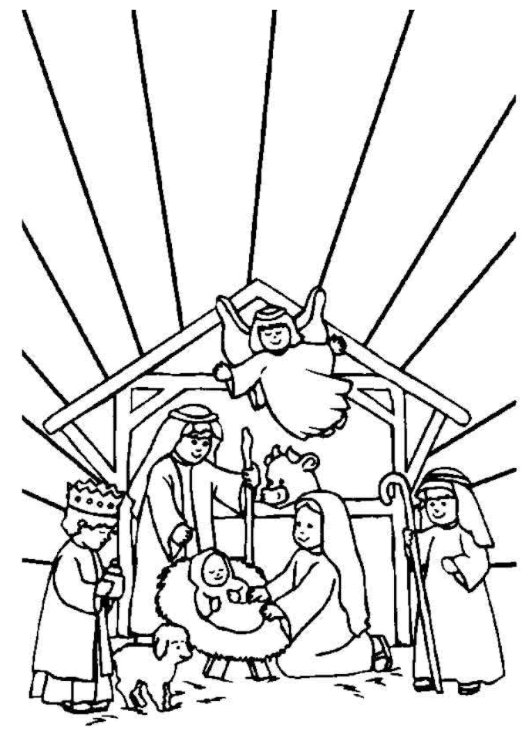 Belle Coloriage De Noel Creche  Des Milliers de Coloriage Imprimable 