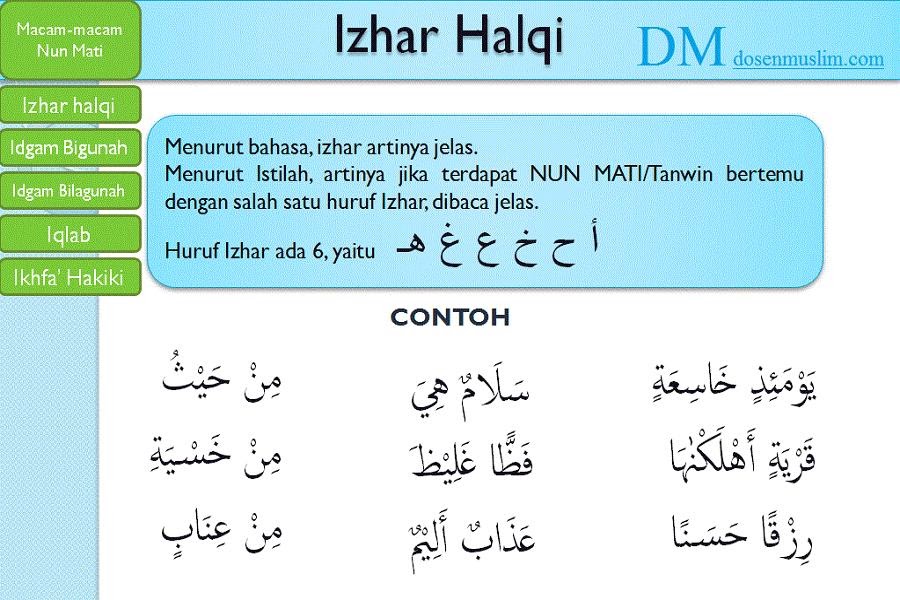 Belajar Ilmu Tajwid Lengkap Beserta Contohnya - Barisan Contoh