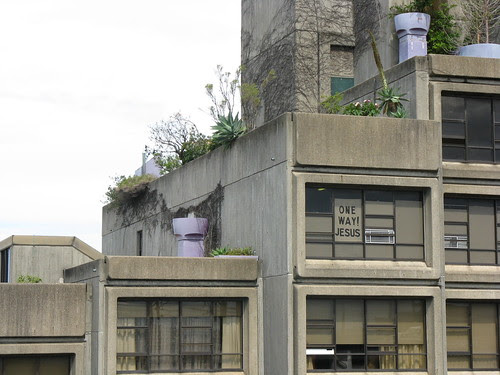 public housing building by the Harbor Bridge