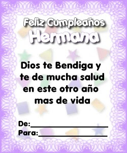 Frases de cumpleaños para una hermana