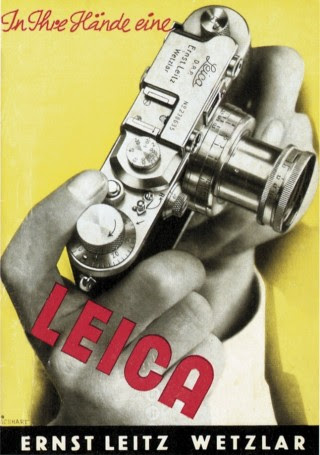 Leica advertising from 1935, when the camera was widely in use by Europeans.