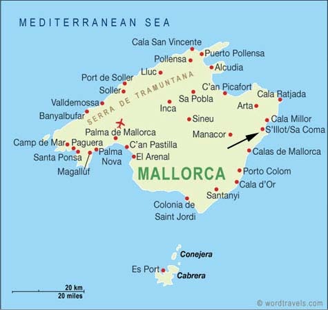 Sa Coma Mallorca Karte | Karte