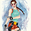 Lara Croft Watercolor