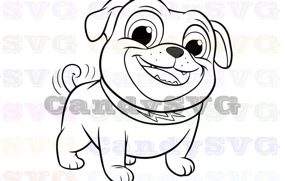 Puppy Dog Outline Pictures - Rectangle Circle