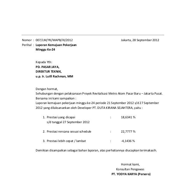 Contoh Laporan Proyek Akhir
