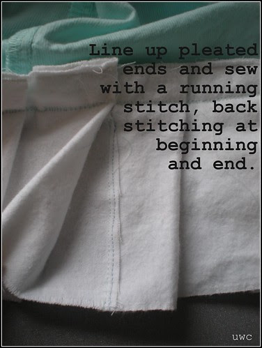 Match up your pleats ends.