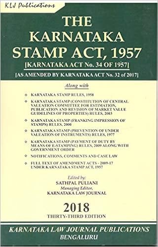 Karnataka Stamp Act Schedule 2020 - Stamp Collection